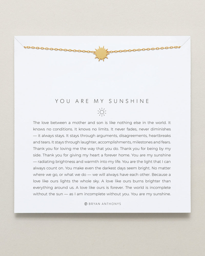 You Are My Sunshine Icon Necklace (Mother Son)