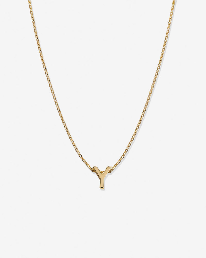 Just For You Initial Necklace — Y