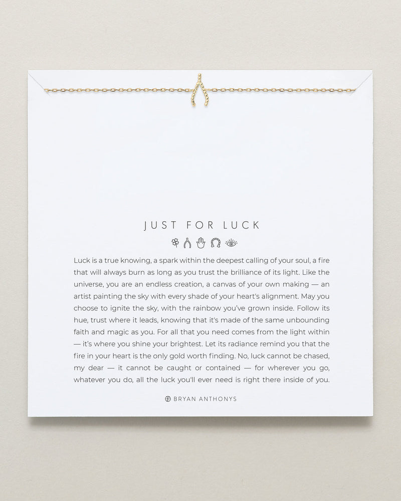 Just For Luck Wishbone Necklace