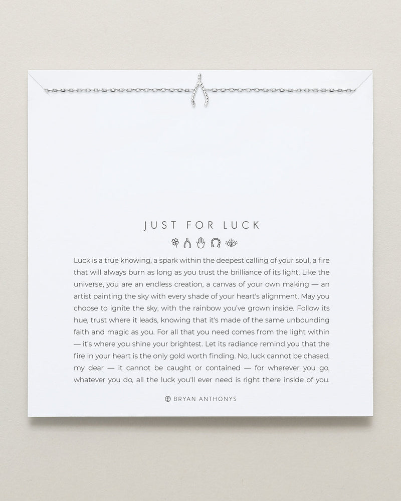 Just For Luck Wishbone Necklace