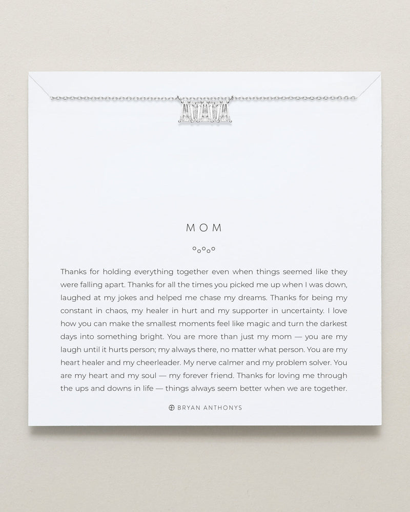 Mom Baguette Dainty Necklace