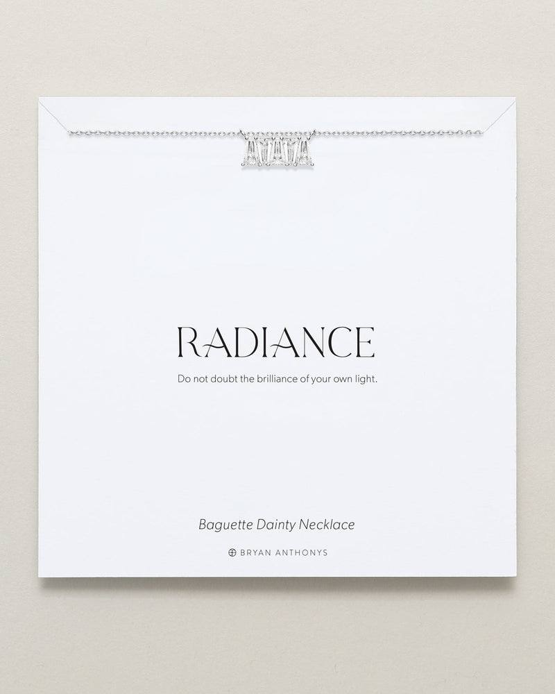 Radiance Baguette Dainty Necklace