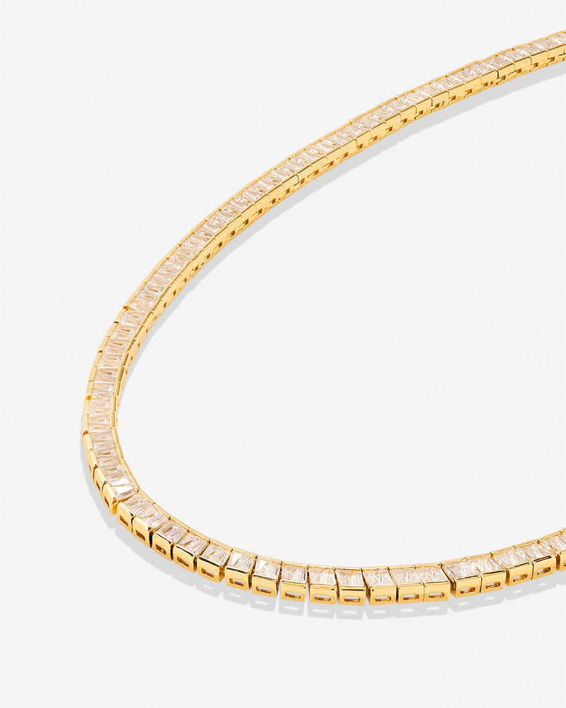 Mom Baguette Tennis Necklace