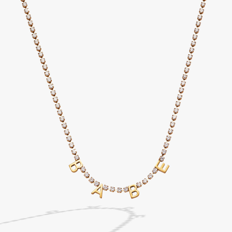 “Babe” Crystal Tennis Necklace