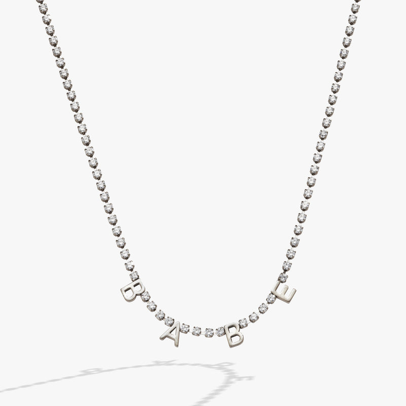 “Babe” Crystal Tennis Necklace