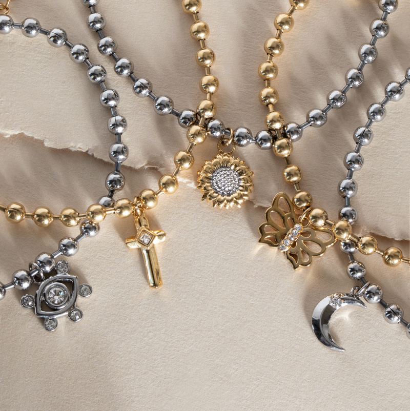 Cross Ball Chain Bracelet