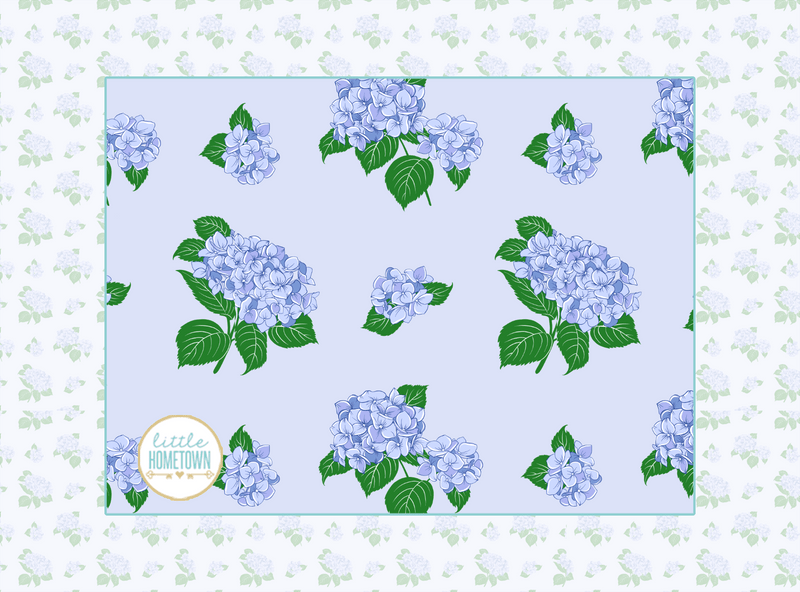 Blue Hydrangea Plush Throw Blanket 60x80