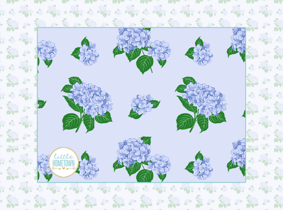 Blue Hydrangea Plush Throw Blanket 60x80