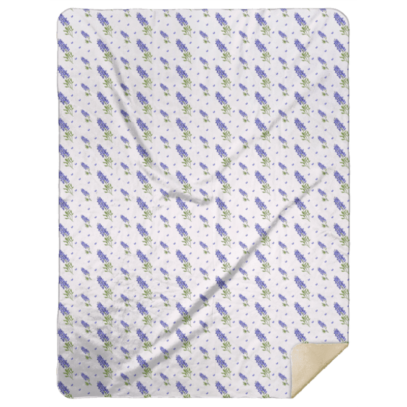 Bluebonnets Plush Throw Blanket 60x80
