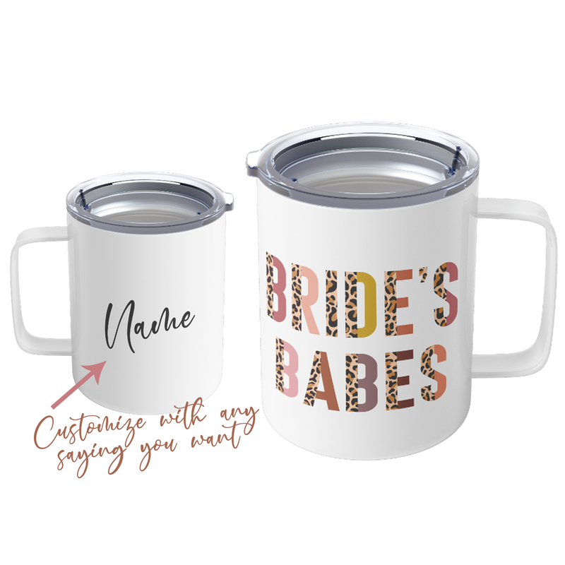 Bride's Babes - colorful leopard - customizable - bridesmaid gift - bachelorette party