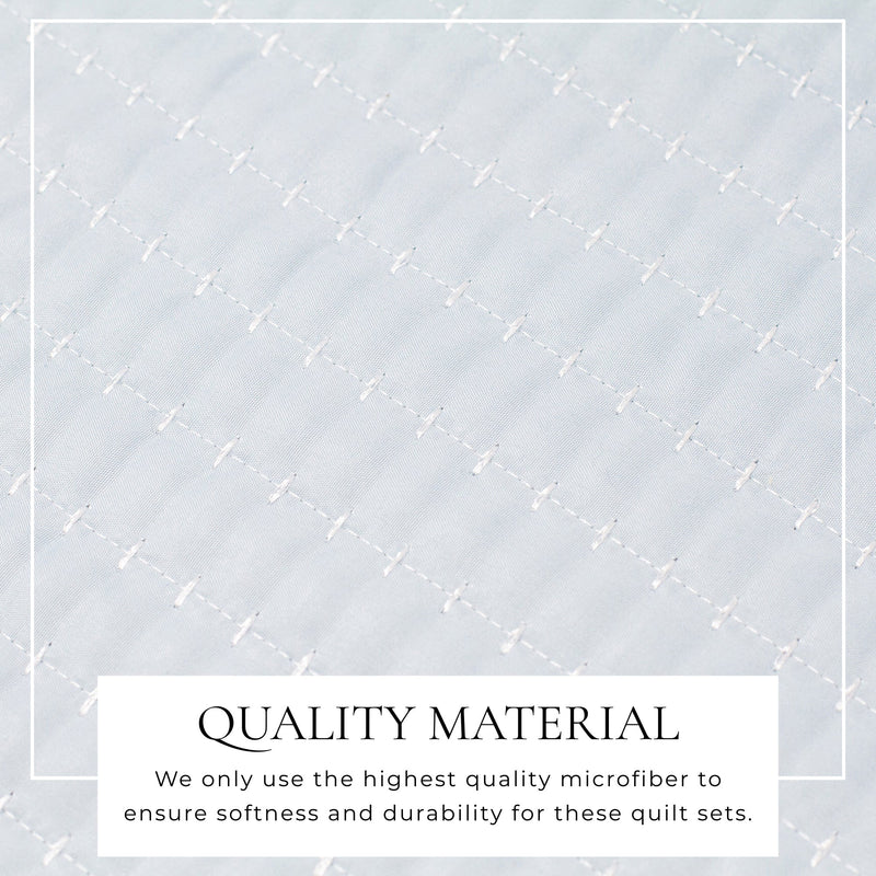 3-Piece Solid Quilt - Alicia Collection