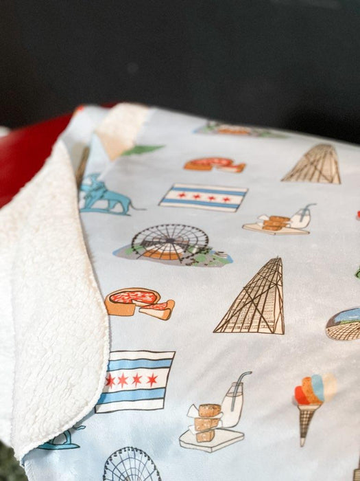 Chicago Plush Throw Blanket 60x80