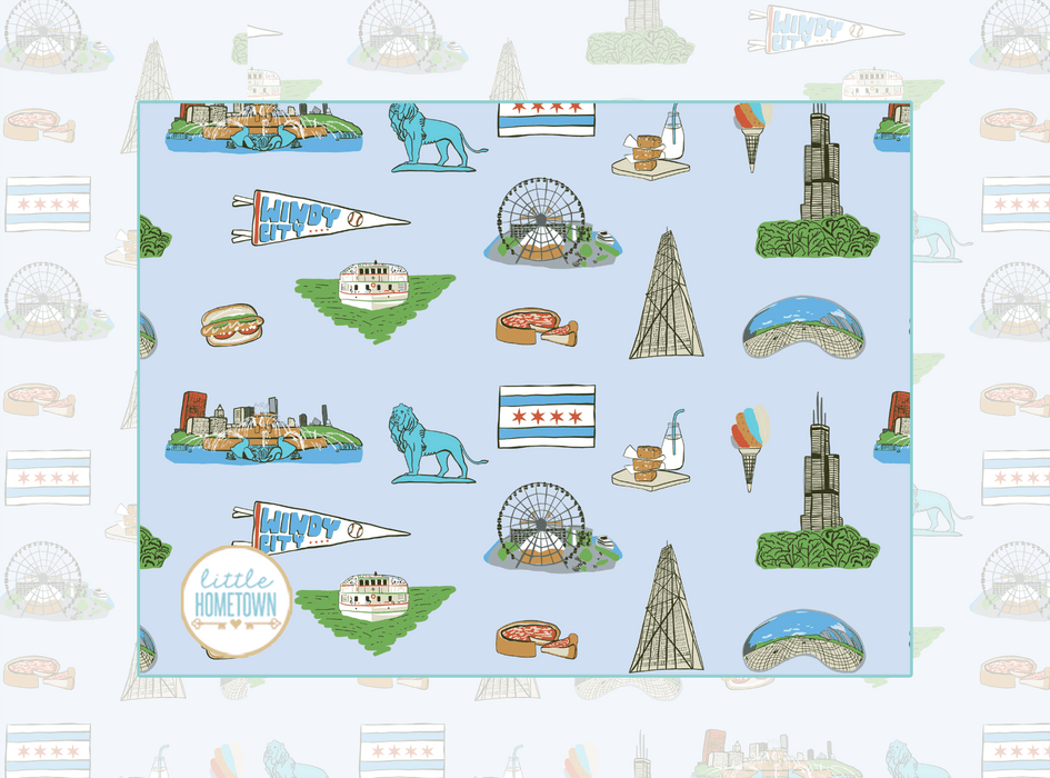 Chicago Plush Throw Blanket 60x80