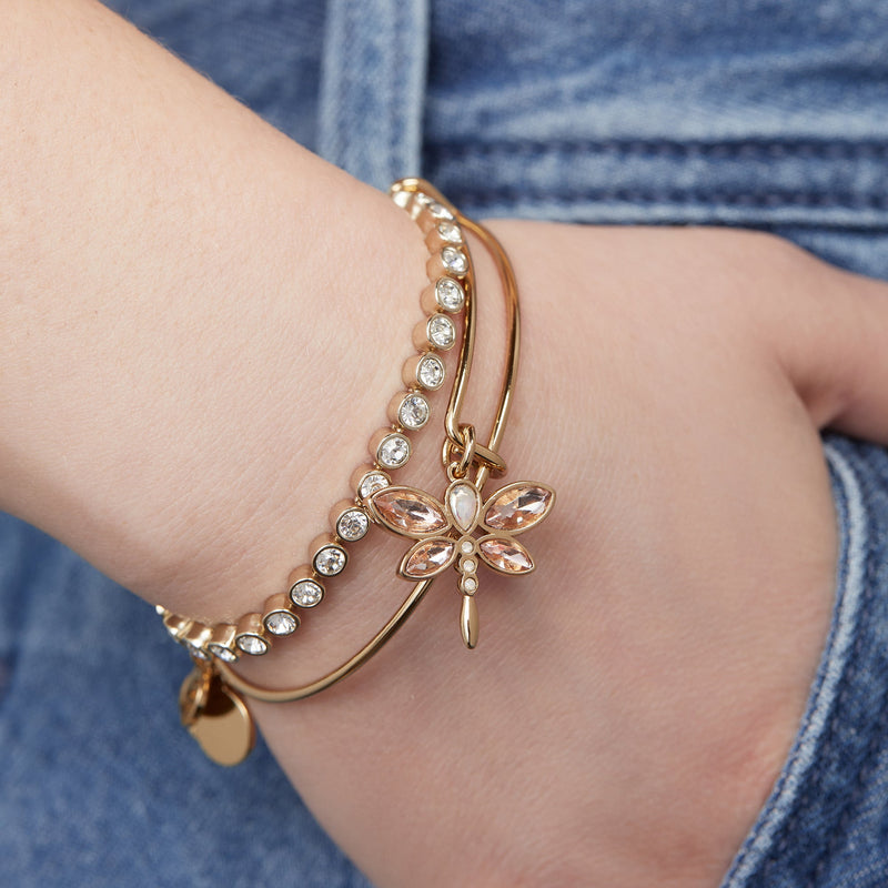 Crystal Dragonfly Bangle