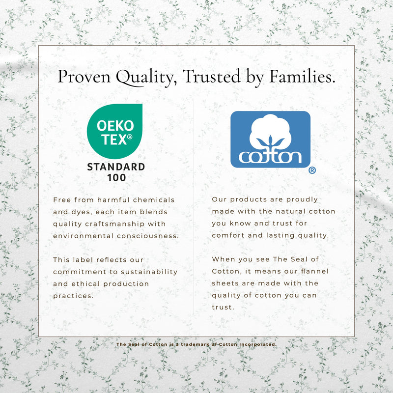 Turkish Cotton Flannel Sheet Set - Winter Floral Collection