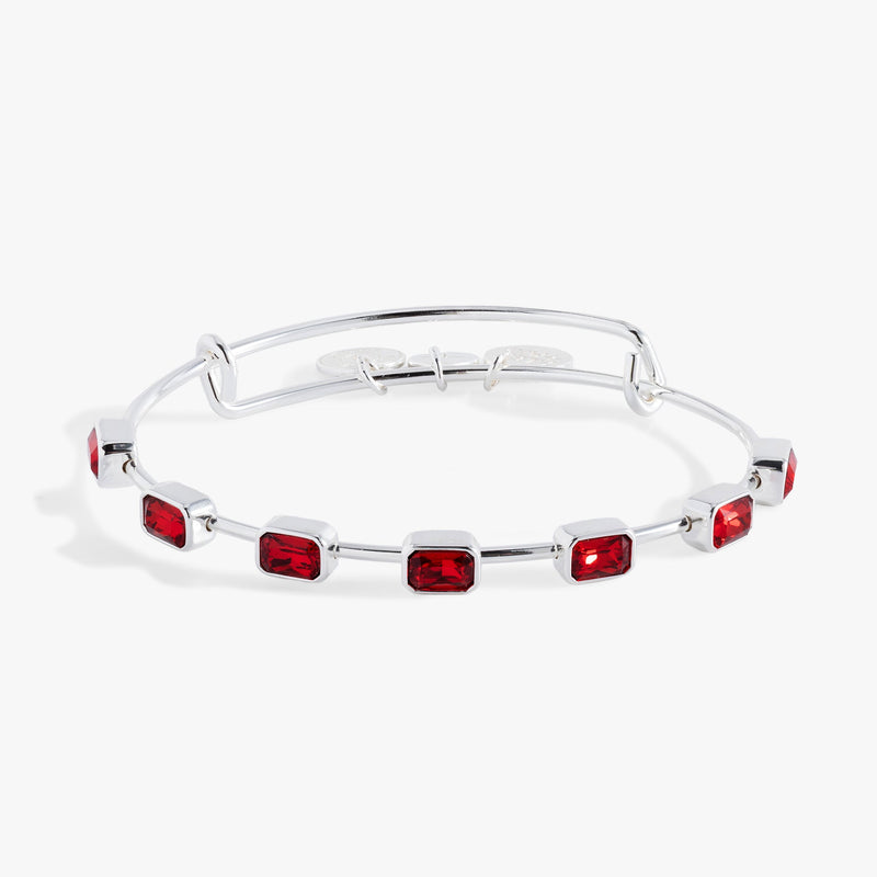 January Birthstone Emerald Cut Bangle