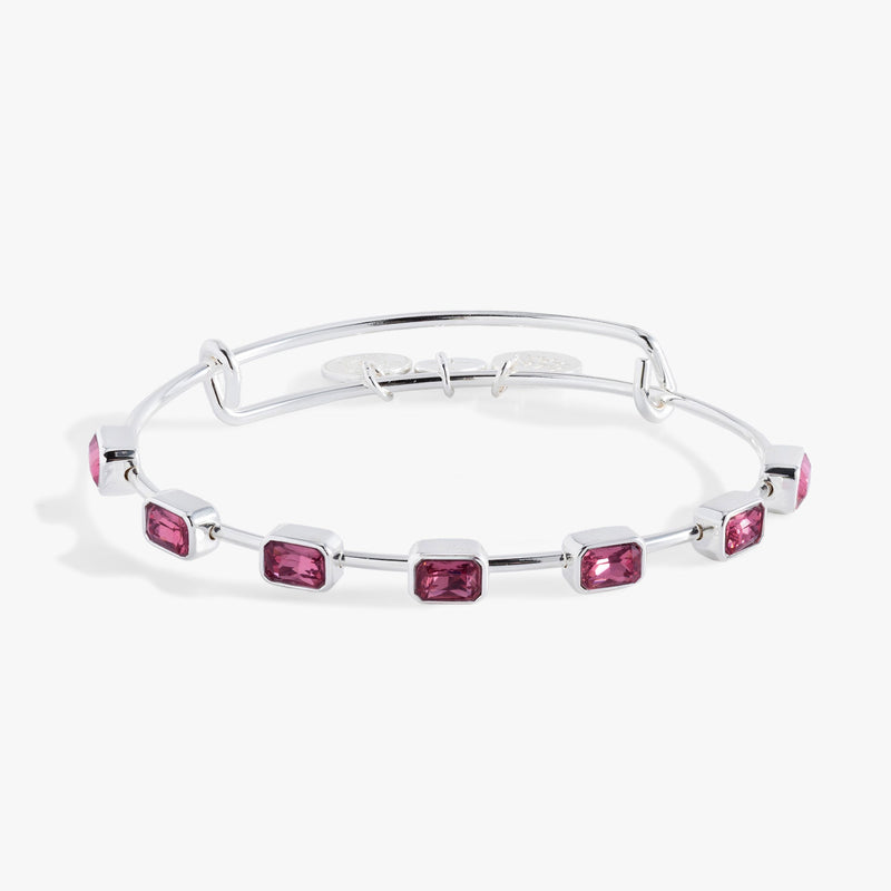 October Birthstone Emerald Cut Bangle