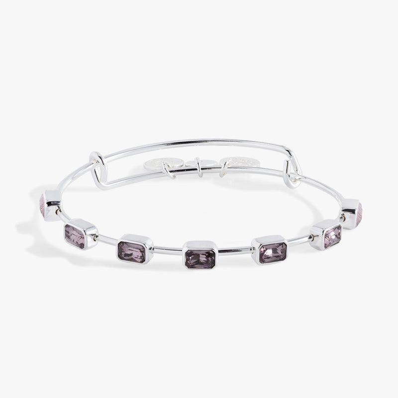 June Birthstone Emerald Cut Bangle