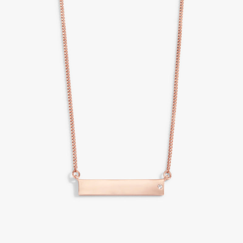 Bar Necklace with Crystal Accent
