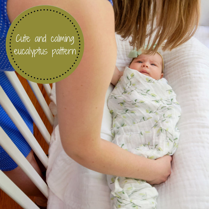 Relaxing Eucalyptus Baby Muslin Swaddle Blanket