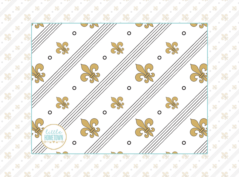 Fleur De Lis Plush Throw Blanket 60x80