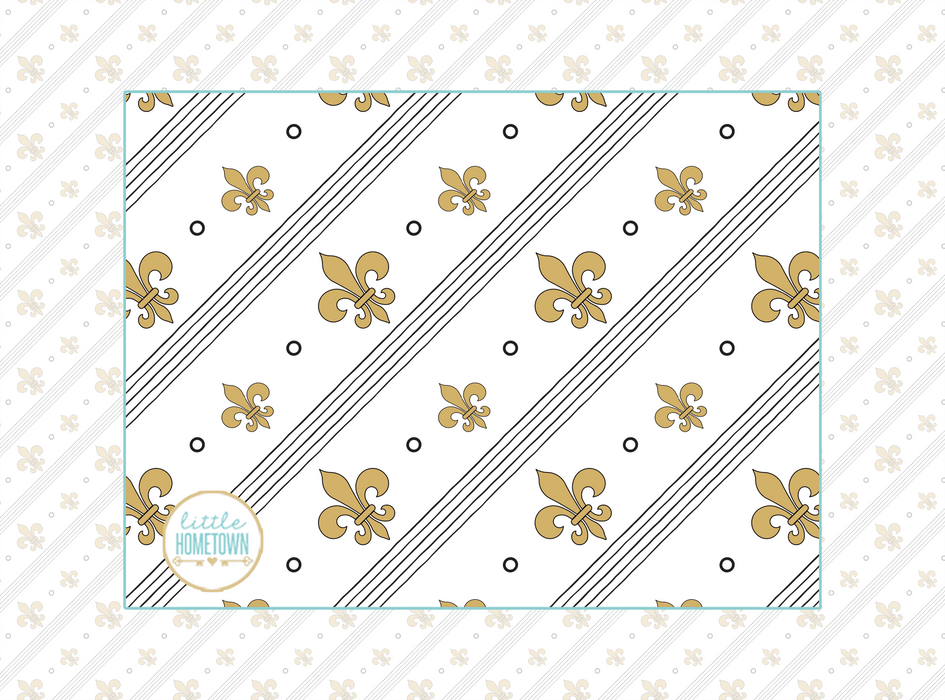 Fleur De Lis Plush Throw Blanket 60x80