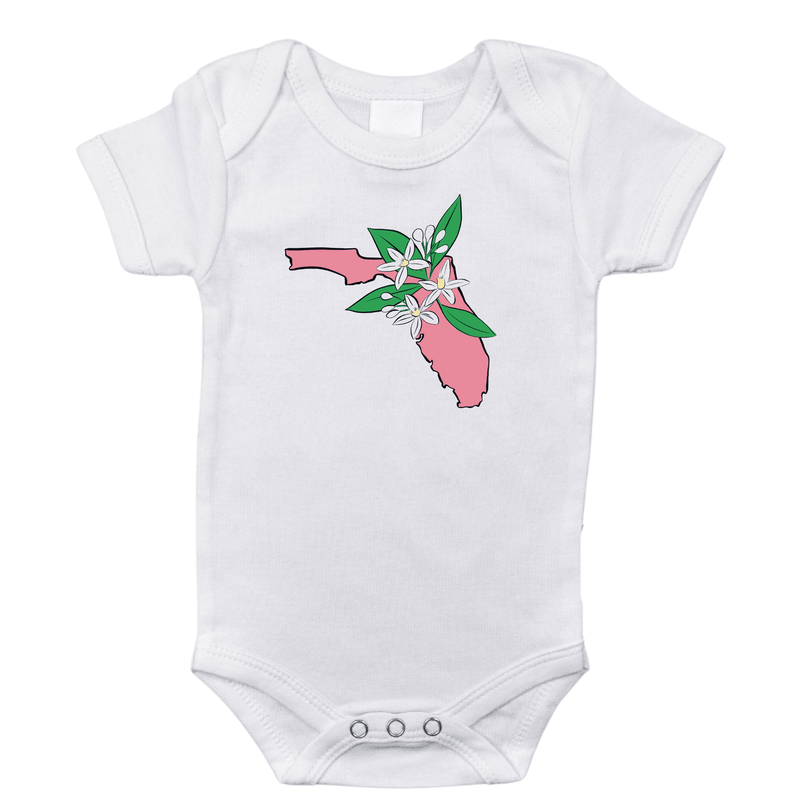 Florida Girl Gift Bundle: Swaddle, Bib & Onesie | Organic Cotton