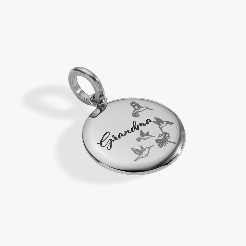 Grandma Hummingbird Disc Charm