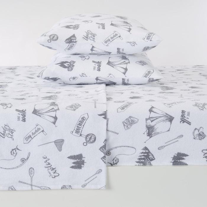 100% Turkish Cotton Flannel Sheet Sets - Boulder Collection