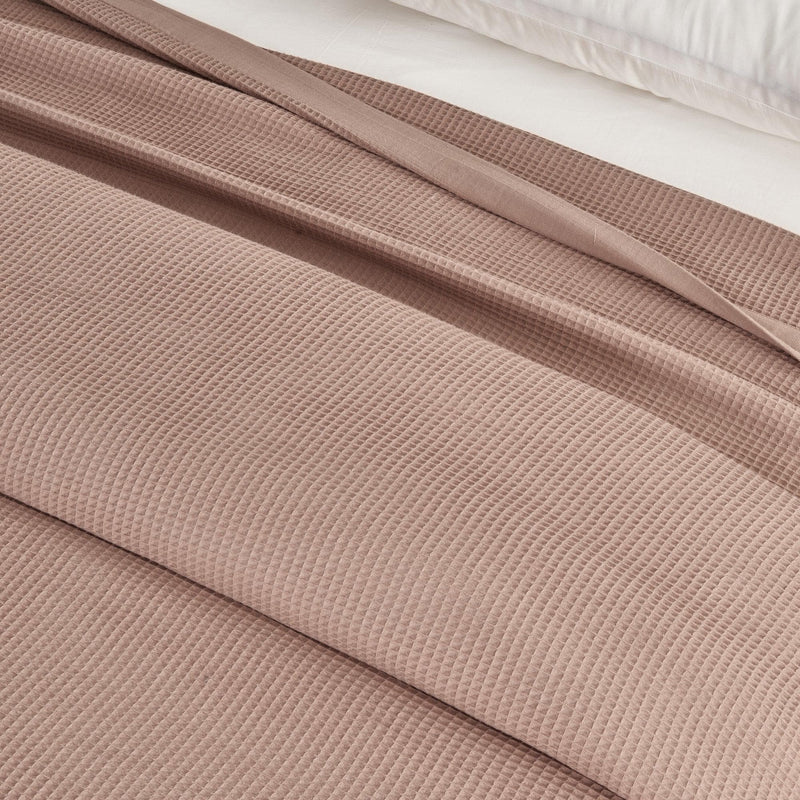 100% Cotton Small Waffle Weave Blanket - Hazel Collection