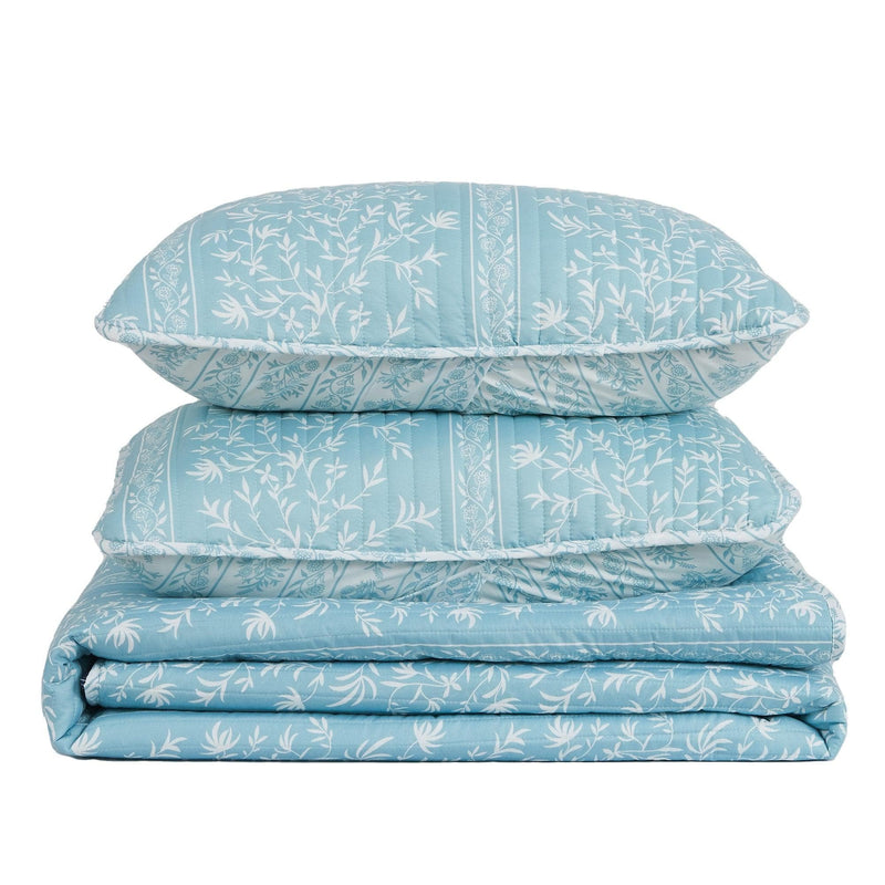 Blue Floral Quilt Set - Senna Collection