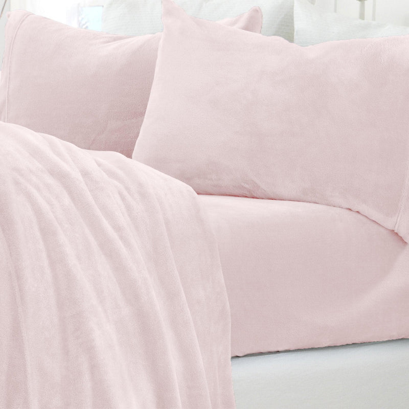 4-Piece Solid Plush Sheet - Velvet Luxe Collection