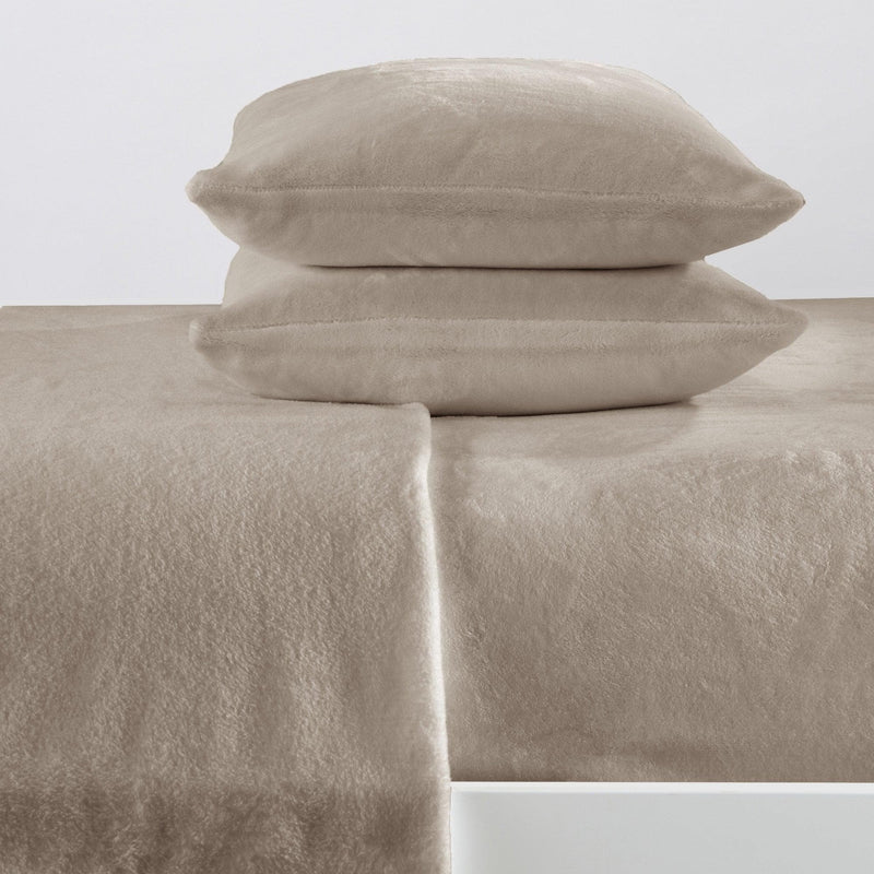 4-Piece Solid Plush Sheet - Velvet Luxe Collection