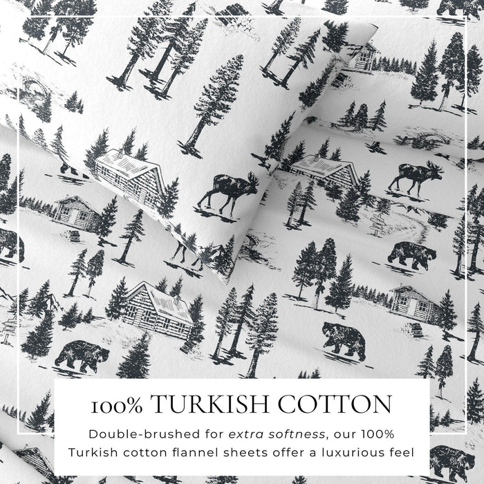 4-Piece Turkish Cotton Flannel Sheet - Lakeview Collection