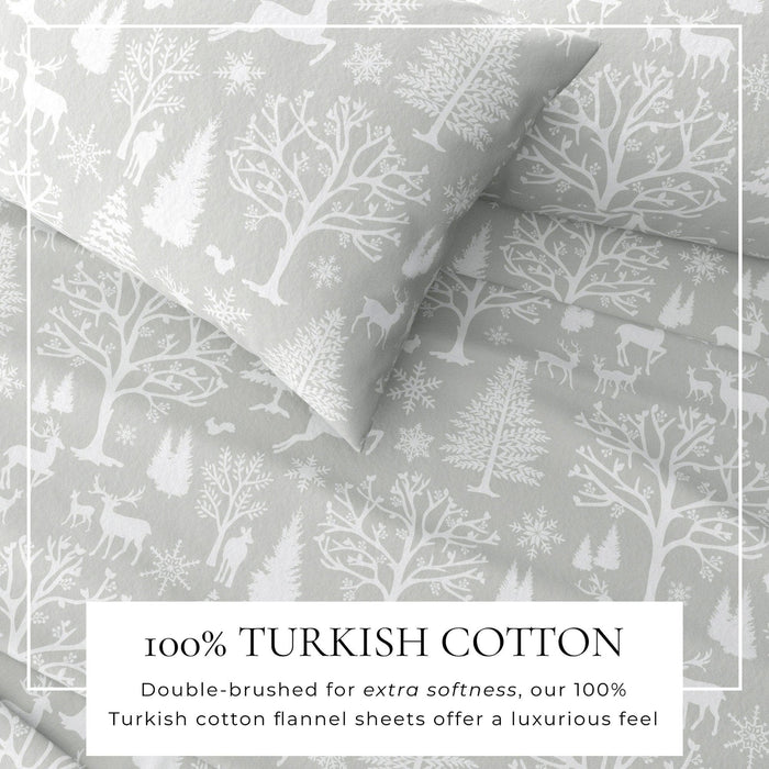 4-Piece Turkish Cotton Flannel Sheet - Lakeview Collection