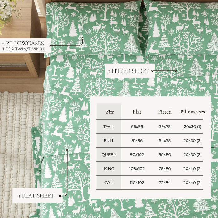 4-Piece Turkish Cotton Flannel Sheet - Lakeview Collection