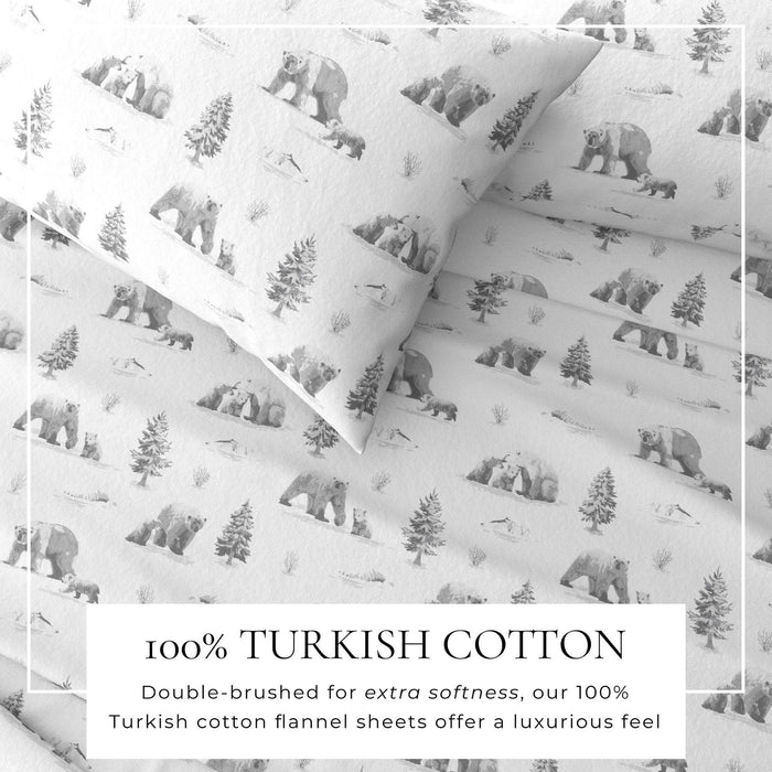 4-Piece Turkish Cotton Flannel Sheet - Lakeview Collection