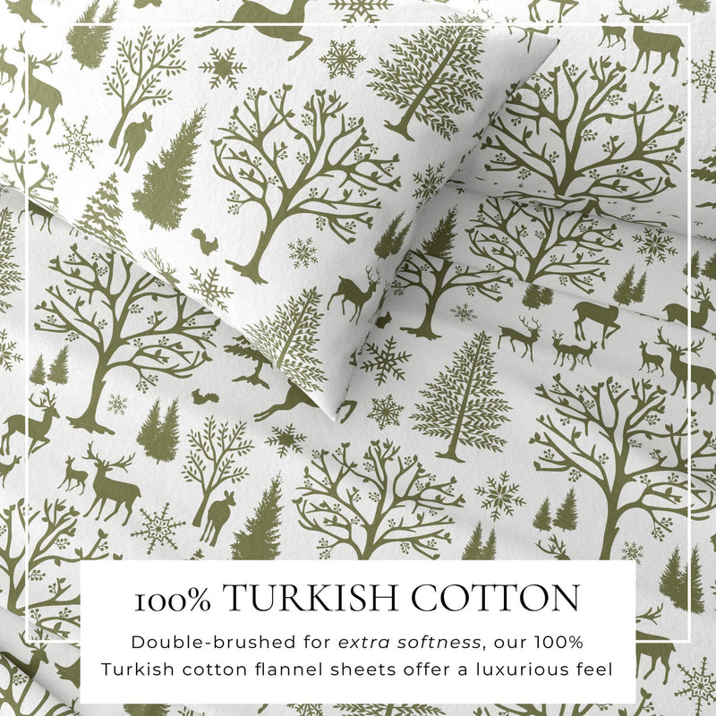 4-Piece Turkish Cotton Flannel Sheet - Lakeview Collection