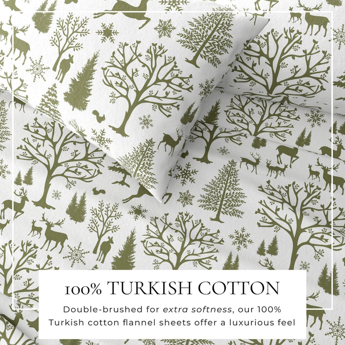 4-Piece Turkish Cotton Flannel Sheet - Lakeview Collection