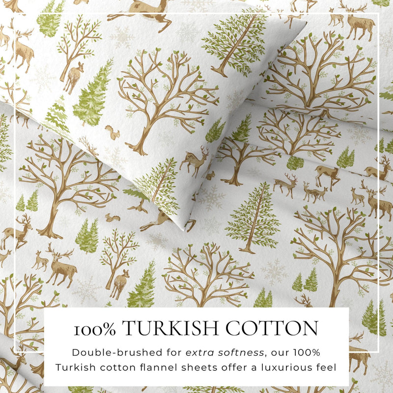 4-Piece Turkish Cotton Flannel Sheet - Lakeview Collection