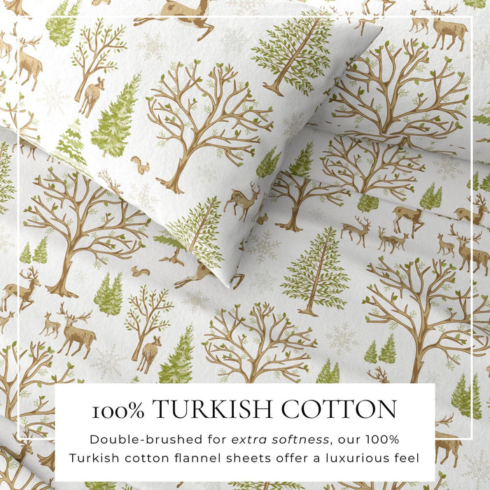 4-Piece Turkish Cotton Flannel Sheet - Lakeview Collection