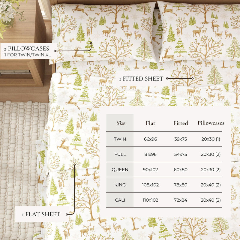 4-Piece Turkish Cotton Flannel Sheet - Lakeview Collection