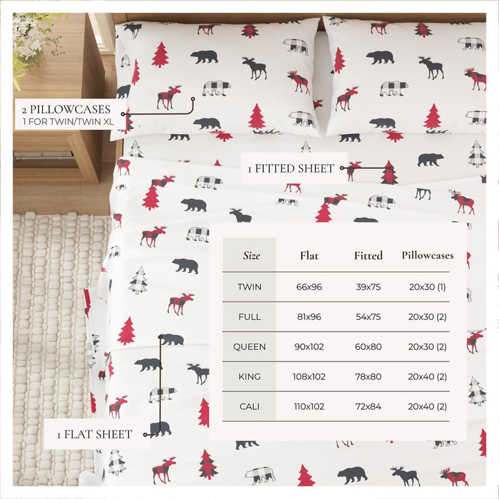 100% Turkish Cotton Flannel Sheet Sets - Boulder Collection