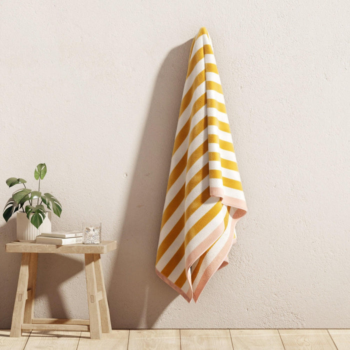 Oversized Striped Border Cabana Beach Towel - Santa Cruz