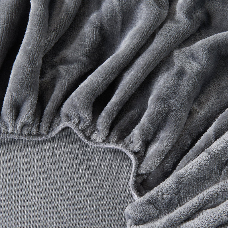 Solid Plush Fitted Sheet - Velvet Luxe Collection