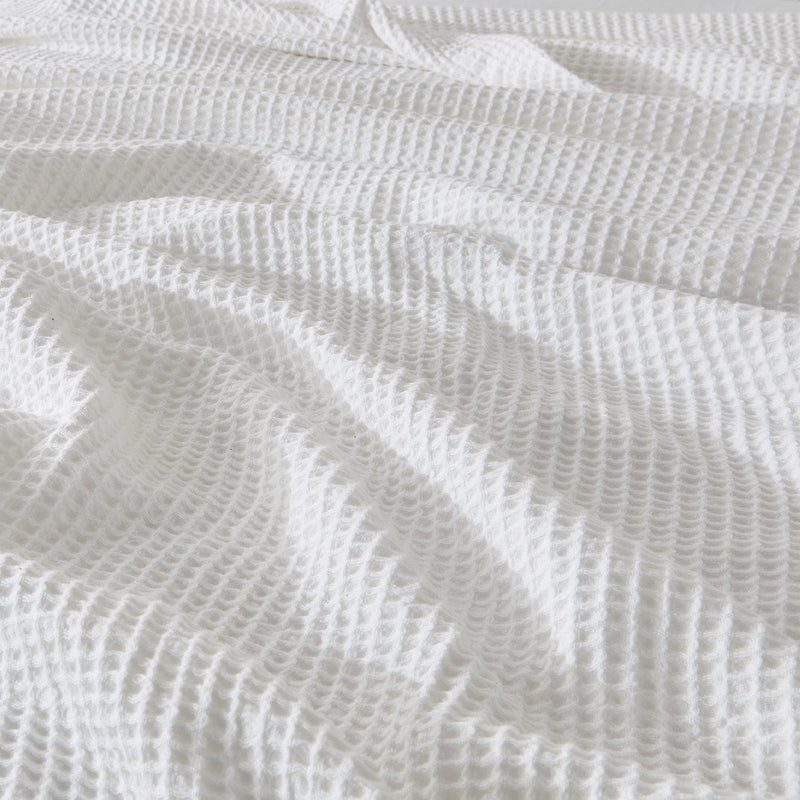 100% Cotton Waffle Weave Blanket - Mikala Collection