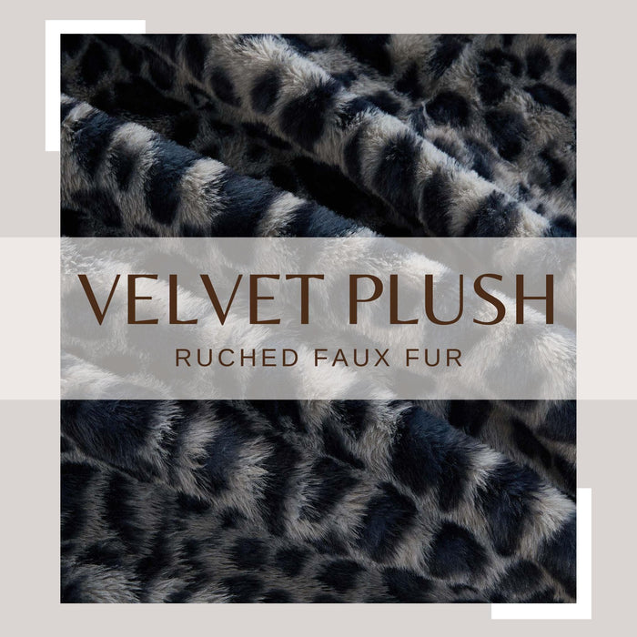 Faux Fur Printed Throw Blanket - Aaliyah Collection