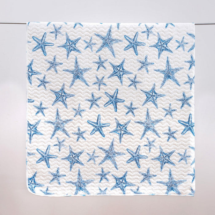 Blue Seashell Coastal Quilt Set - Trinidad Collection