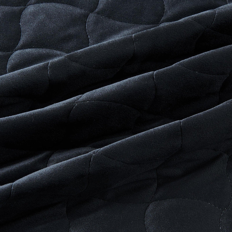 Velvet Box-Stitched Quilt Set - Vivica Collection
