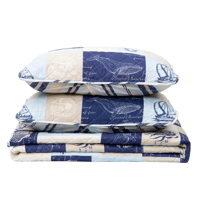 Seaside Patchwork Coastal Quilt Set - Caspian Collection
